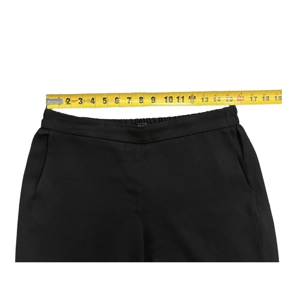 J. Crew Factory Women's 12 Jamie Pant Crop Crepe Business Black Elastic Waist - Picture 6 of 10